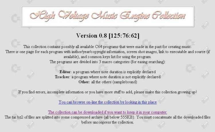 High Voltage Music Engine Collection (Commodore 64)