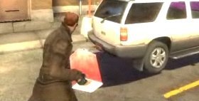 Postal III, kézben a benzineskanna