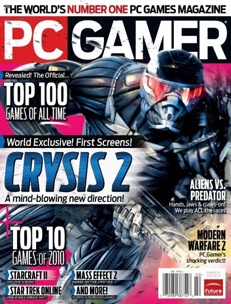 Crysis 2 – a februári PC Gamer címlapján