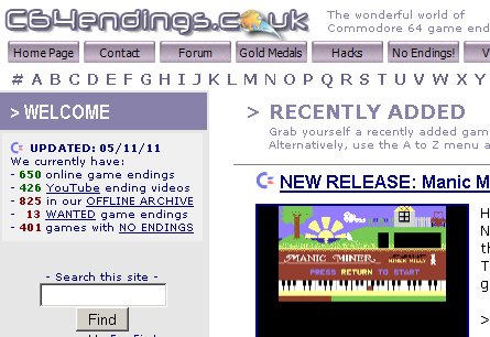 Frissítések a C64endings honlapon