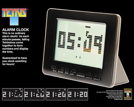 Tetris alarm clock