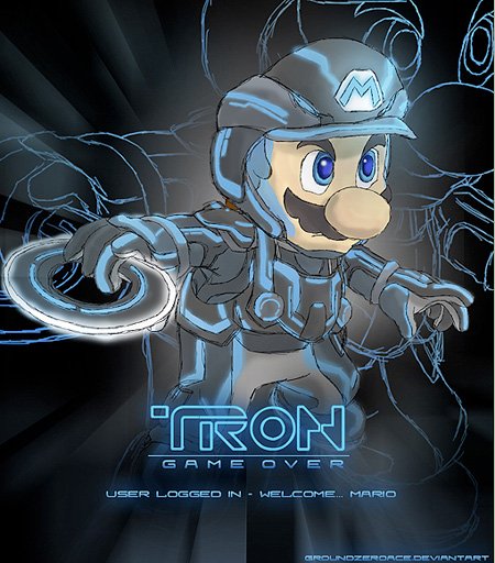 Mario a TRON-ban