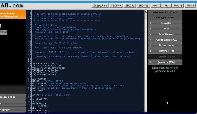 ASM80 az online assembler