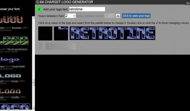 C-64 charset logo generator